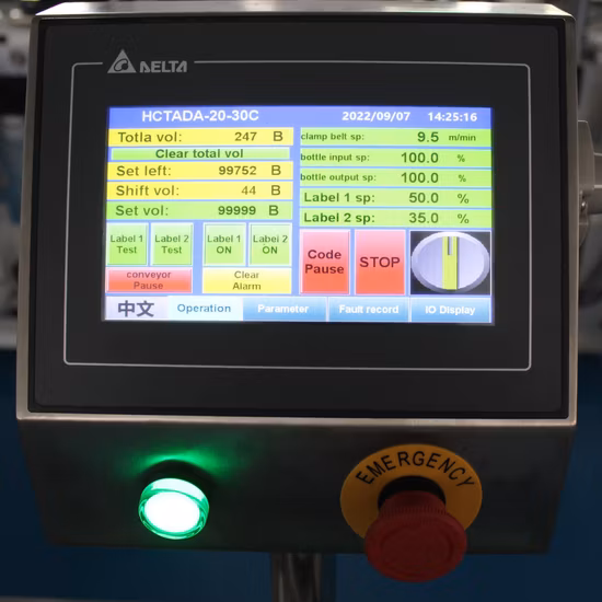 全自動フラットスクエアラウンドボトル缶ジャートップサイドラベラーステッカーラベリングマシン